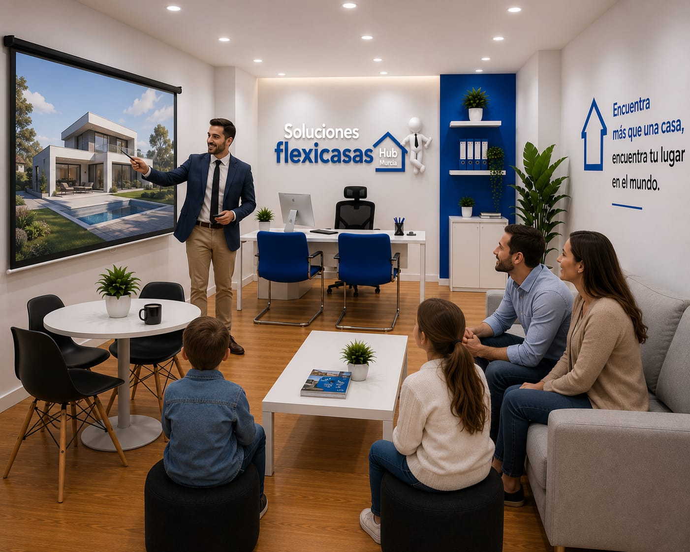 Sala de presentación de viviendas a clientes